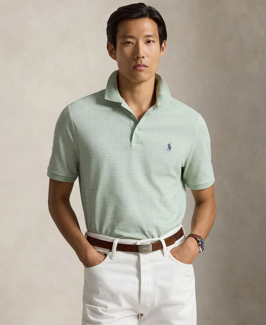 Поло с принтом Glen Plaid Polo Ralph Lauren, Small Glen-Light Green