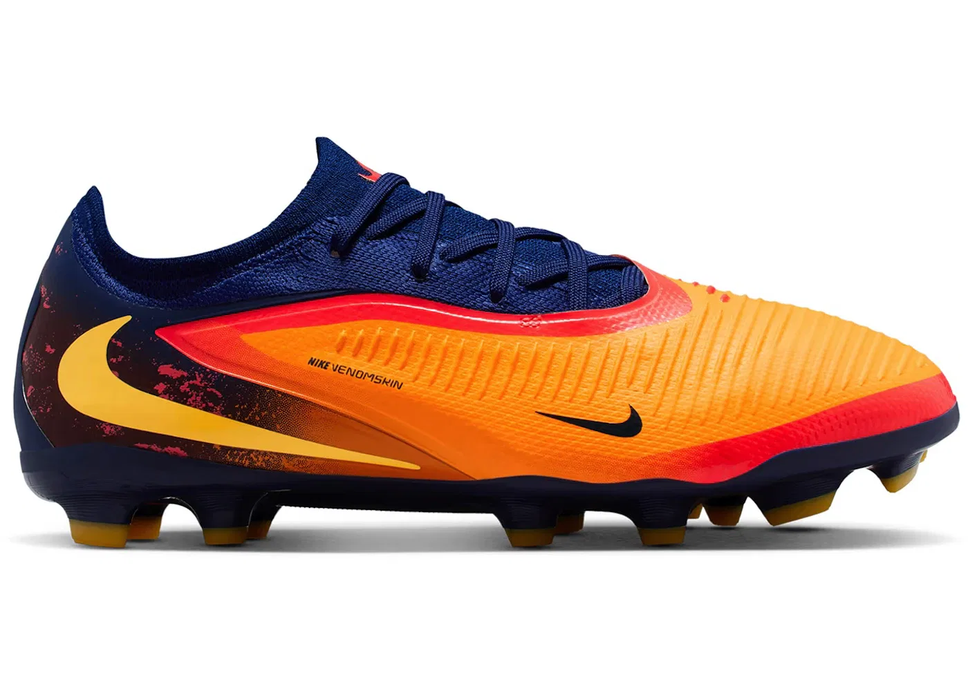 Детские бутсы прецизионные Nike Phantom 6 Low Pro MG Erling Haaland Precision Under Pressure, Laser Orange/Blue Void/Lemon Venom