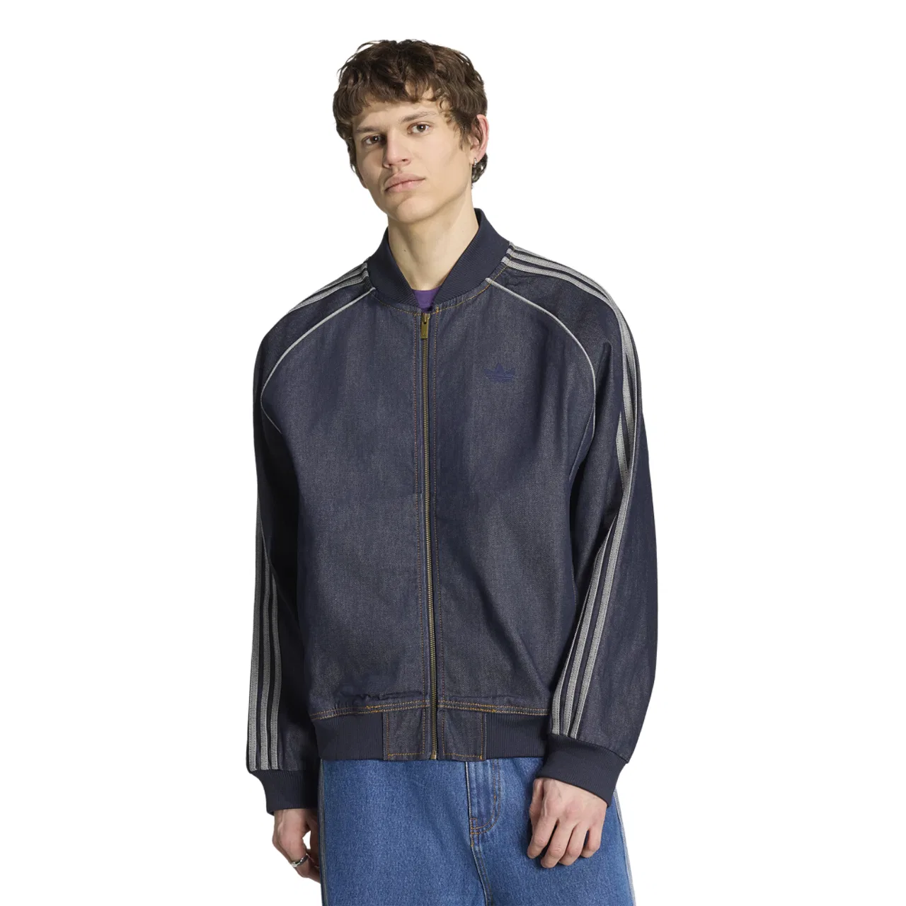 Мужская куртка SST Adicolor Denim Track Top Adidas, цвет White/Indigo