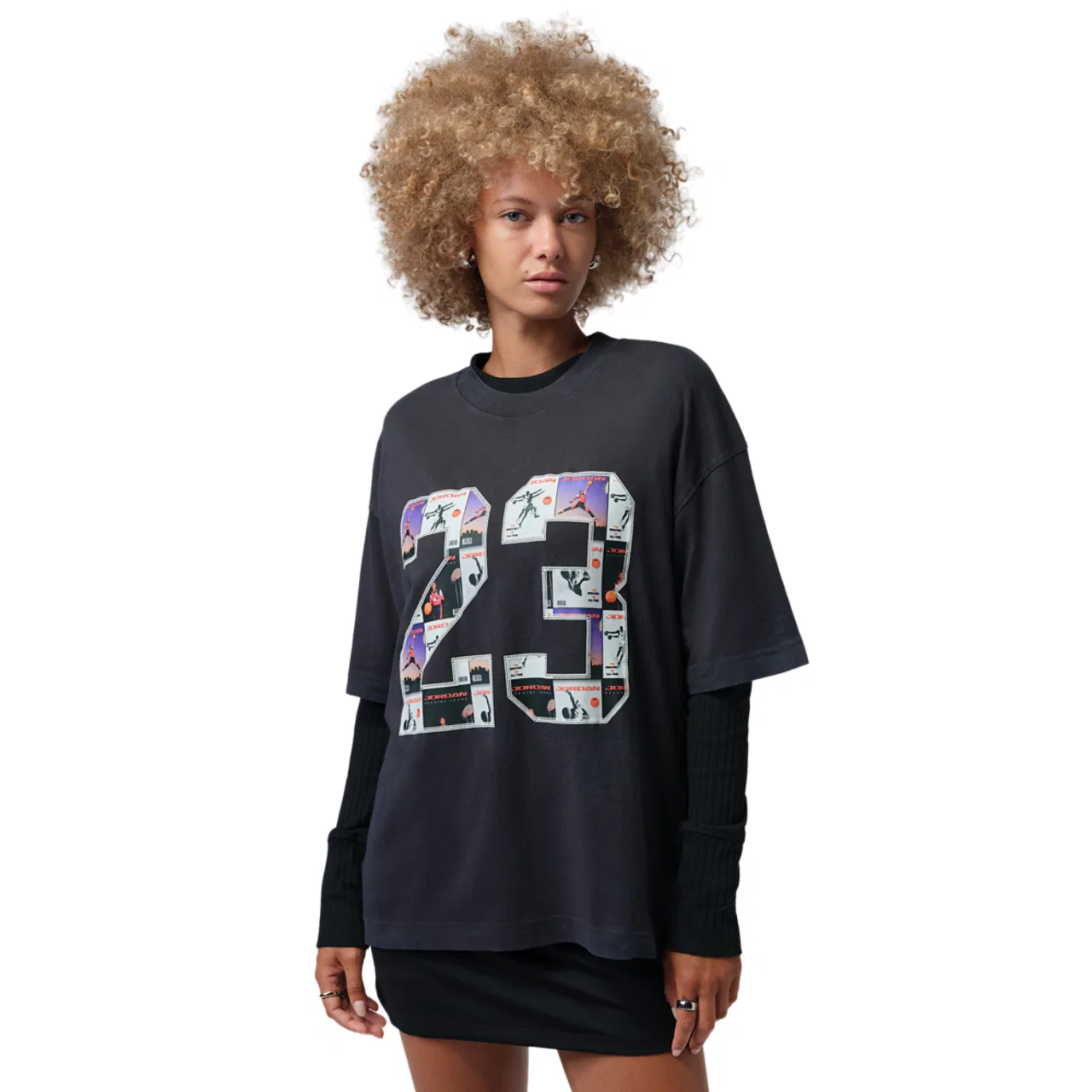 Женская футболка свободного кроя Jordan Brooklyn GF GFX Tee, Jordan, Off Noir