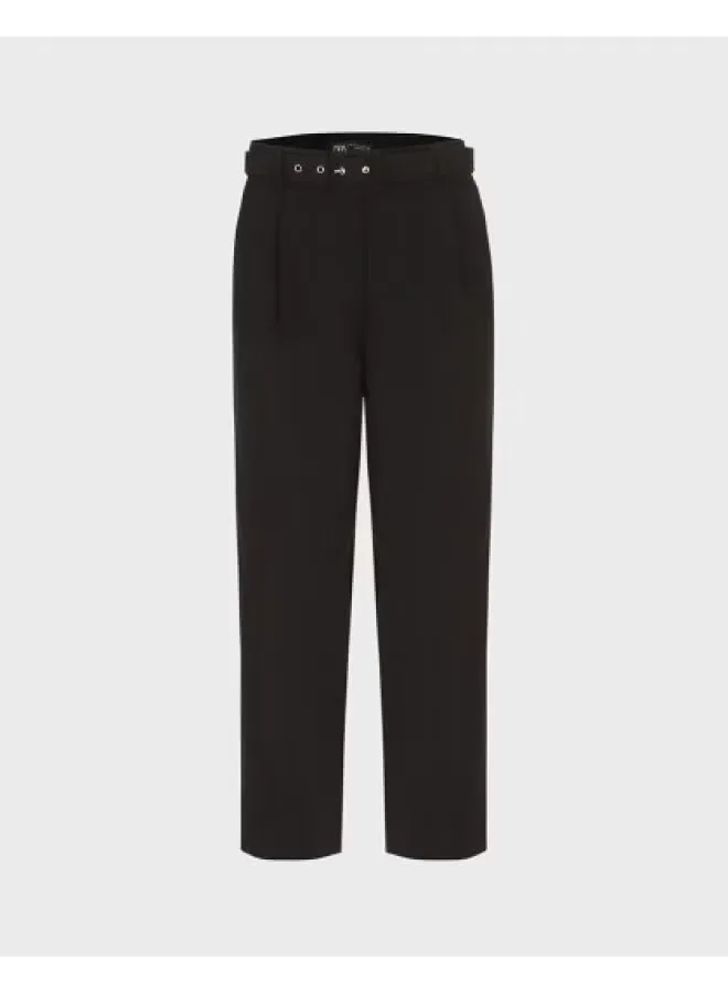 Брюки широкие деловые повседневные Zara, черный