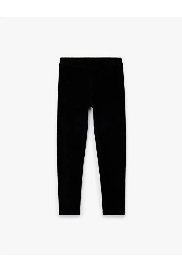 Детские леггинсы для девочек с высокой талией Koton, Black