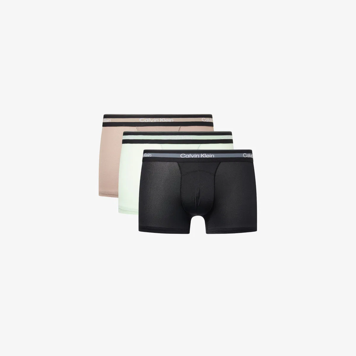 Комплект из трех спортивных сетчатых плавок Icon Calvin Klein, черный
