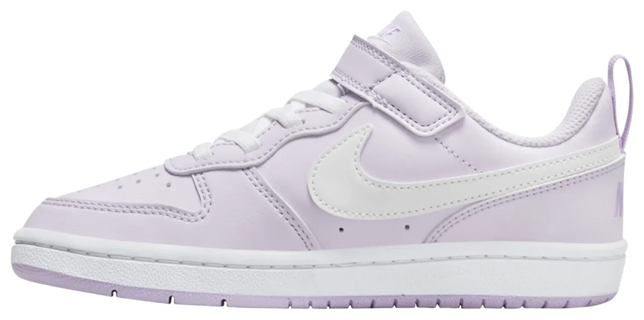 Детские кроссовки для мальчиков на липучках Court Borough Low Recraft Nike, Lilac Bloom/White/Barely Grape — фото 2