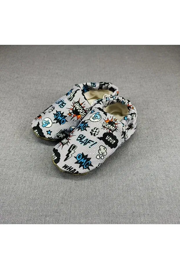 Детские пинетки для девочек и мальчиков с рисунком Loove Bebe, Boom White