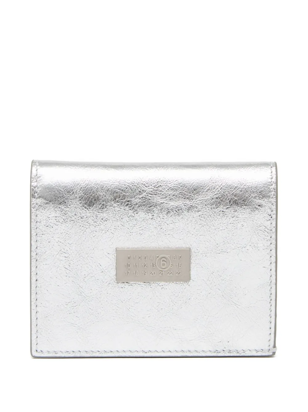 

Кошелек с простроченным логотипом Mm6 Maison Margiela, серебристый