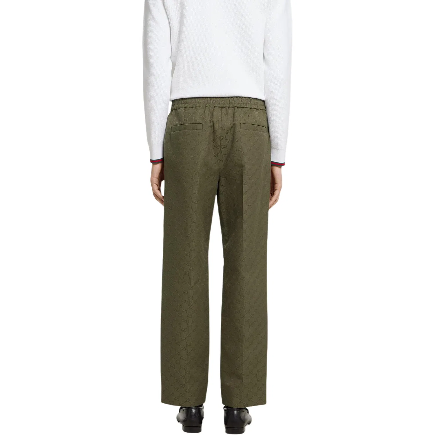 Мужские повседневные брюки зауженного кроя GUCCI, Green — фото 4