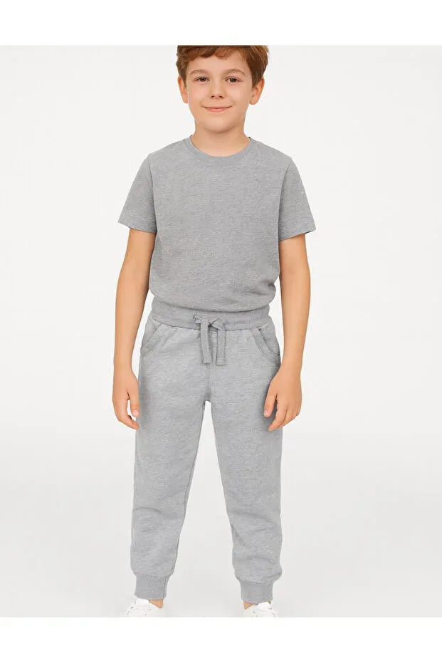 Детские спортивные штаны для девочек хлопковые Basics Organickid, Gray