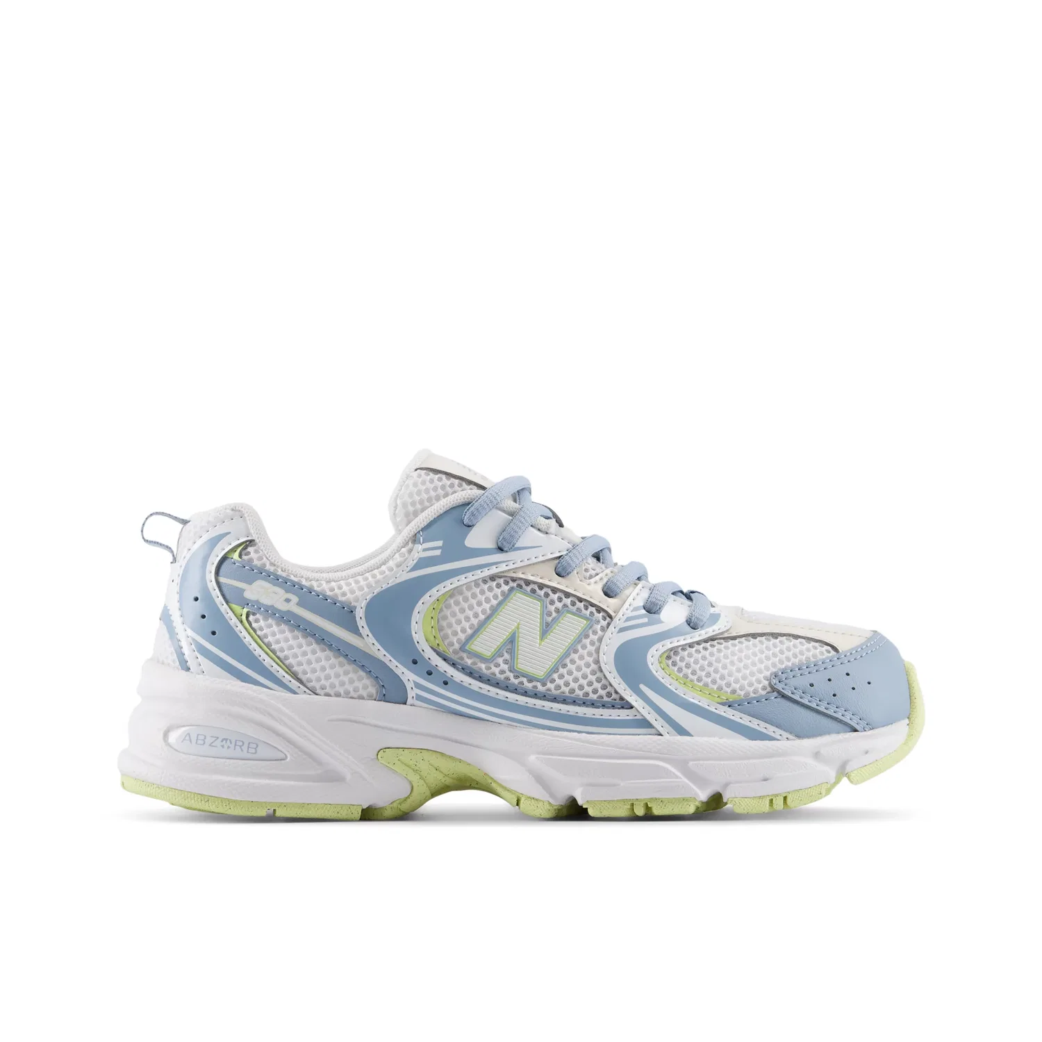 Детские кроссовки с шнуровкой 530 Lace New Balance, Light Arctic Grey With White