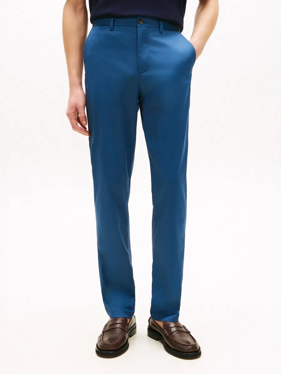 Брюки-чиносы TOMMY HILFIGER Regular 'Harlem Essential' синего цвета — фото 2