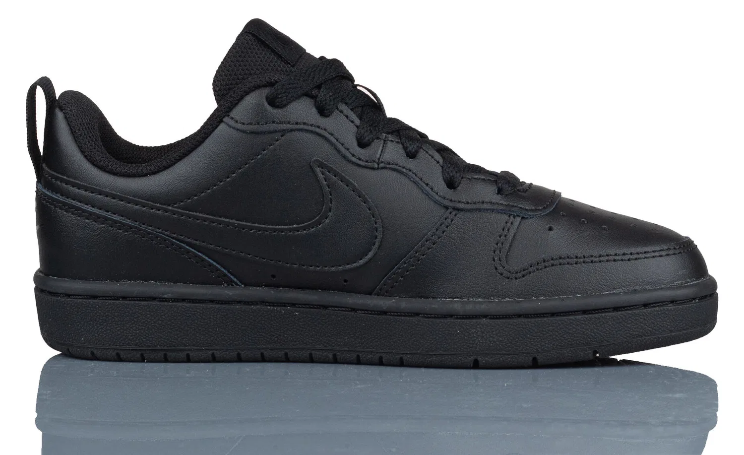 Детские кожаные кроссовки Nike Court Borough Low 2 (GS), Schwarz — фото 2