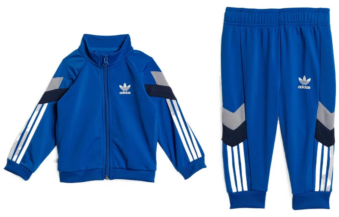Детский спортивный комплект с воротником-стойкой Adidas Originals, Blue