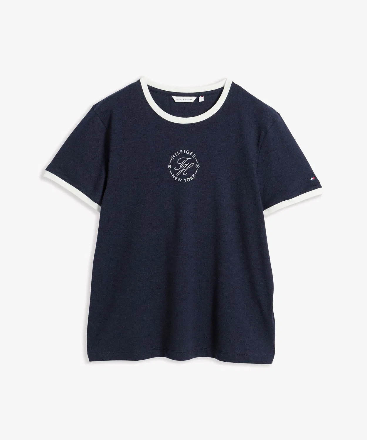 Женская футболка с принтом Round Logo Regular TOMMY HILFIGER, Multi — фото 2