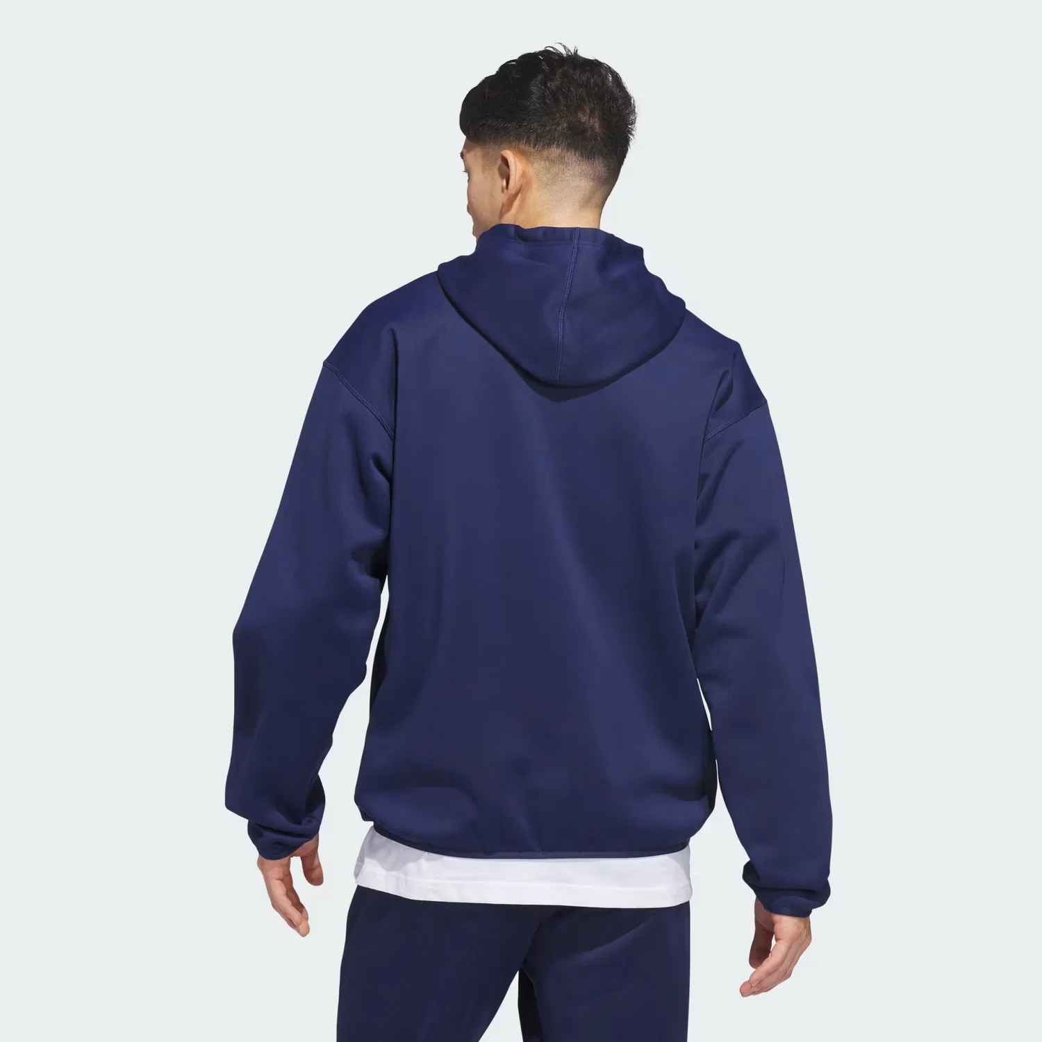 Мужское худи на молнии с технологией Climawarm Crazy Warm Adidas Performance, темно-синий/белый — фото 2