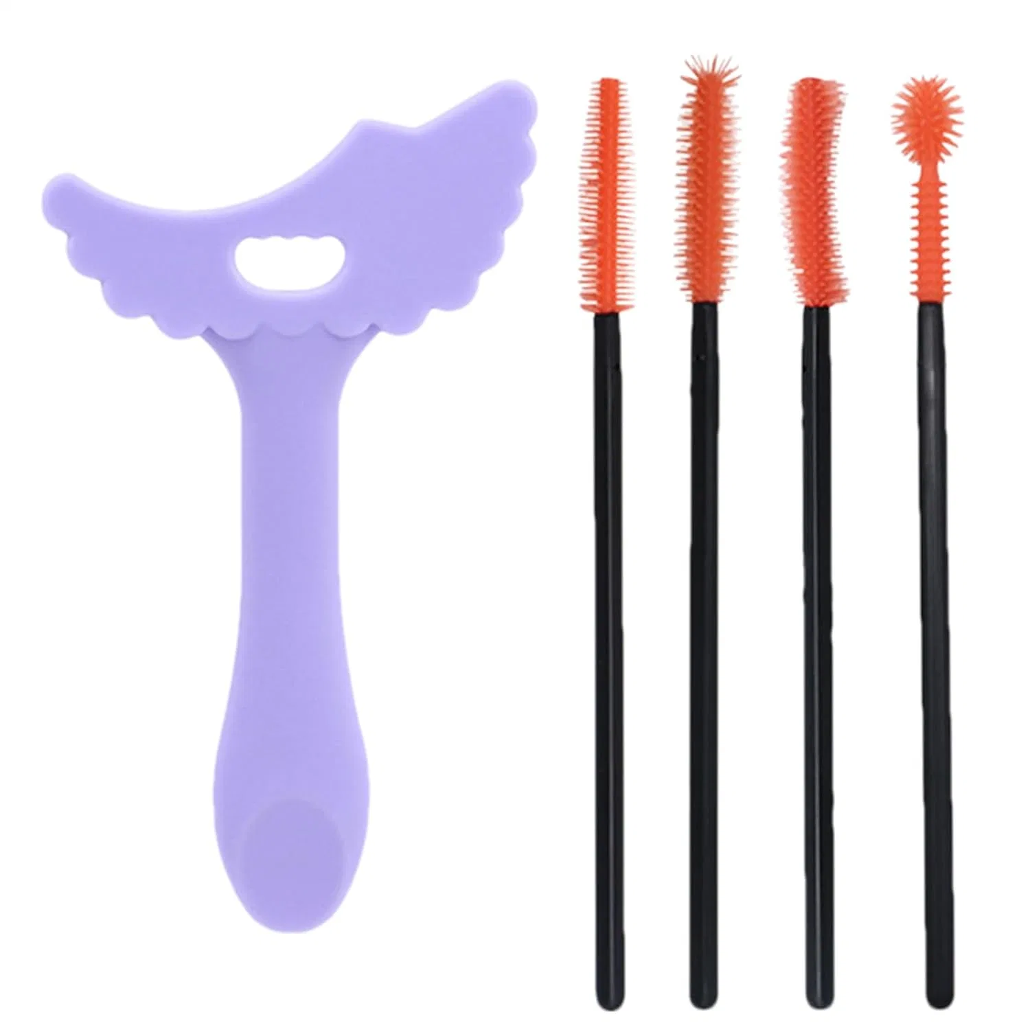 Аппликатор для макияжа Winged Liner, Silikon, Lila + Wimpernbürste Generisch
