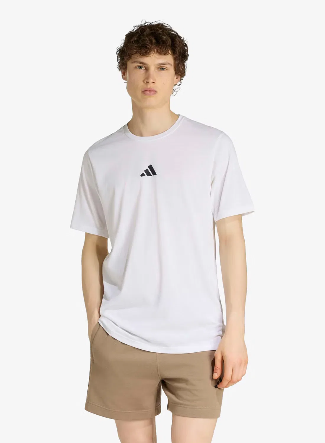 Футболка с принтом камуфляж Climacool Adidas, белый