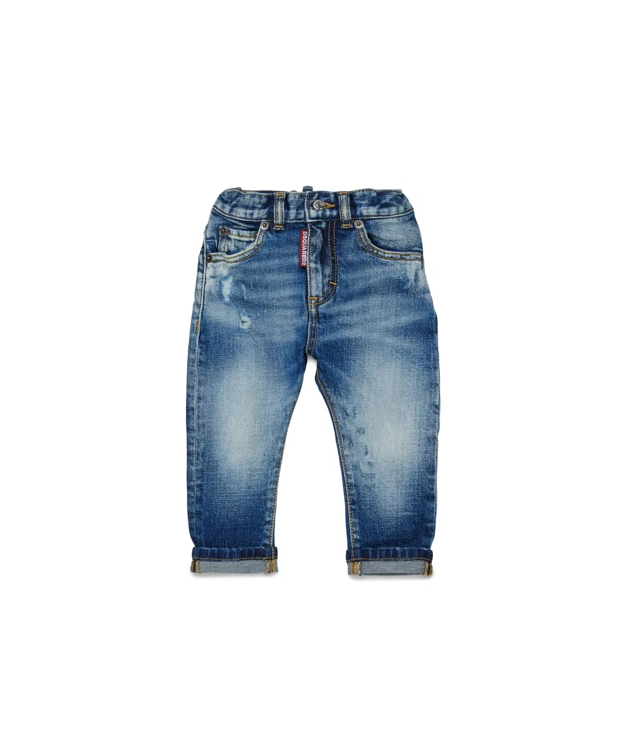 Детские джинсы с потертостями DSQUARED2, Indigo Blue