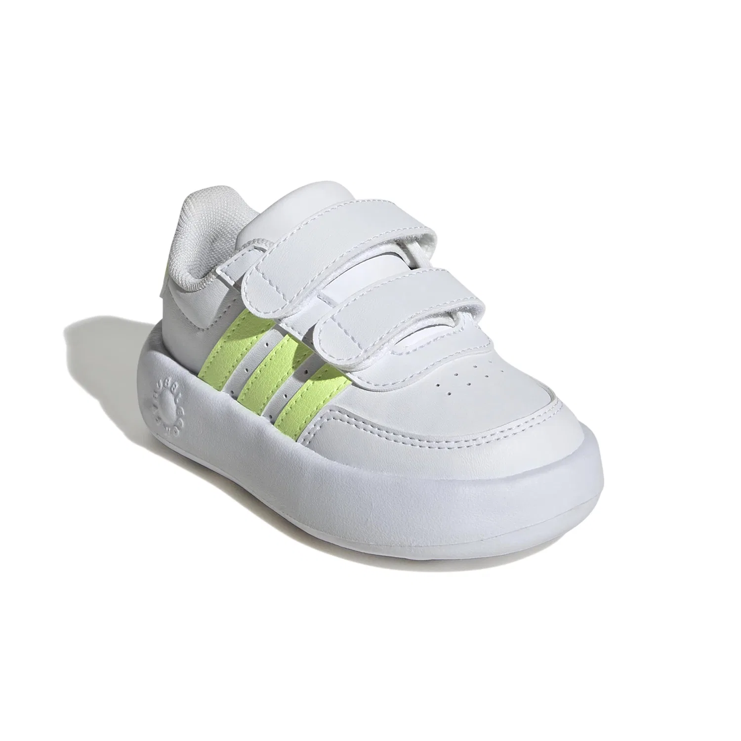 Детские кроссовки для мальчиков с липучкой Breaknet 2.0 Adidas, Ftwr White Pure Sulfur Beam Pink — фото 3