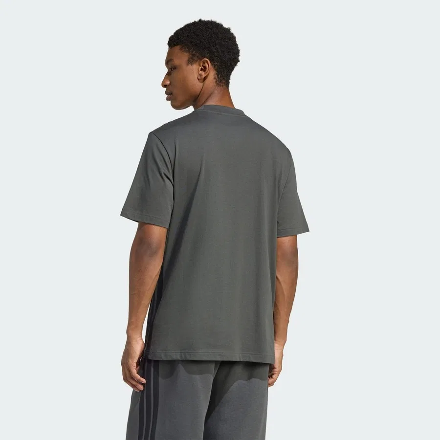 Футболка с длинным рукавом Sportswear Essentials 3-Stripes Single Jersey Tee adidas, Серо-черный — фото 2
