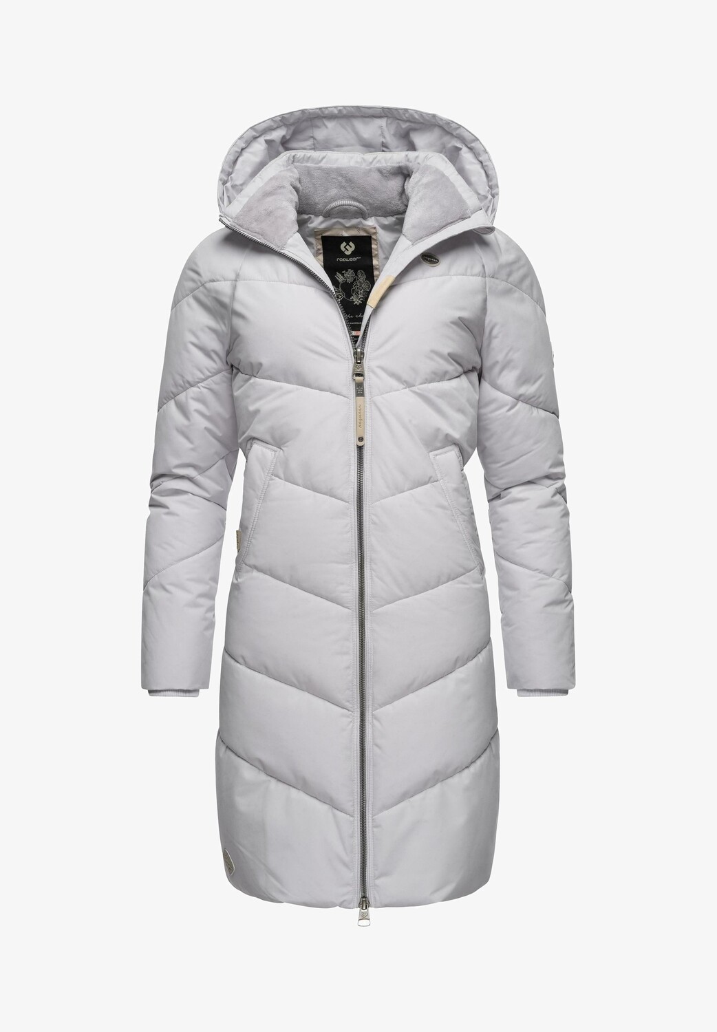 Пальто зимнее Ragwear на молнии, серый