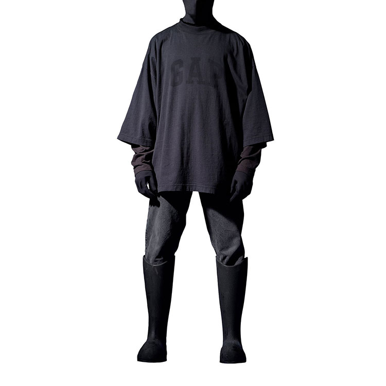 Футболка Yeezy Gap Engineered by Balenciaga Dove, черная — фото 3