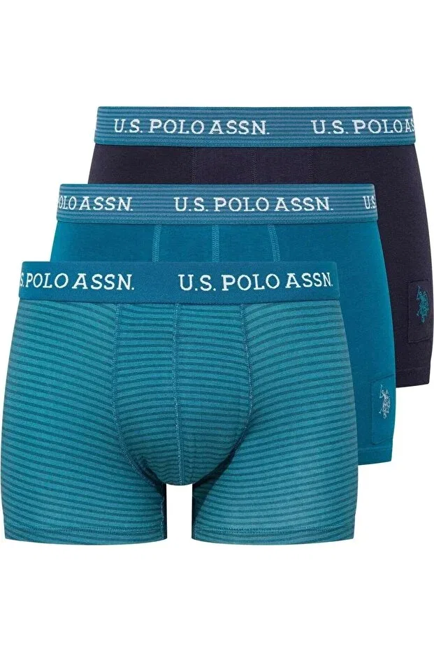 Мужские боксеры с принтом 3-комплект U.S. Polo Assn., Navy Blue-Green-Printed