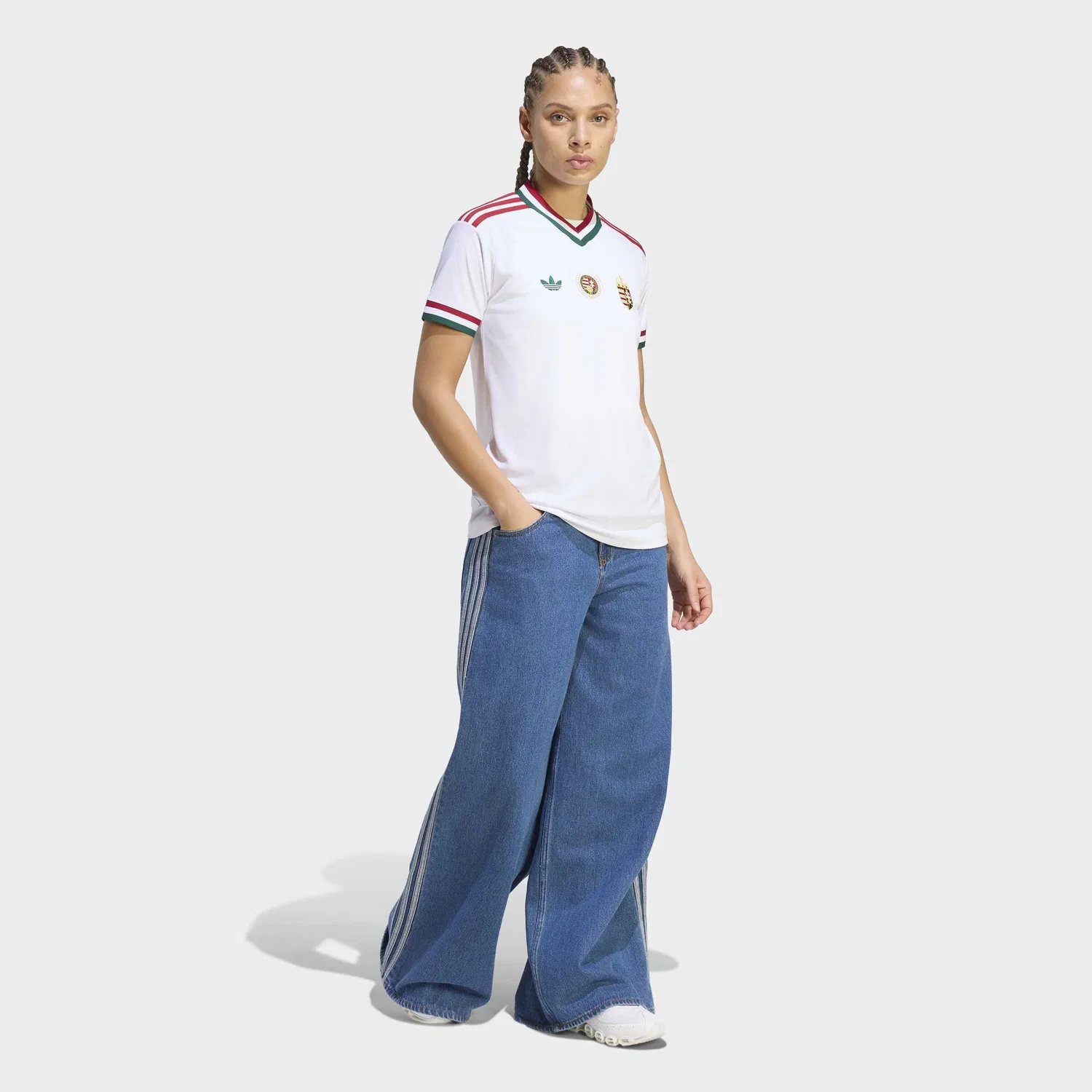 Футболка Adidas Performance Shirt Hungary 26 Away белого цвета — фото 4