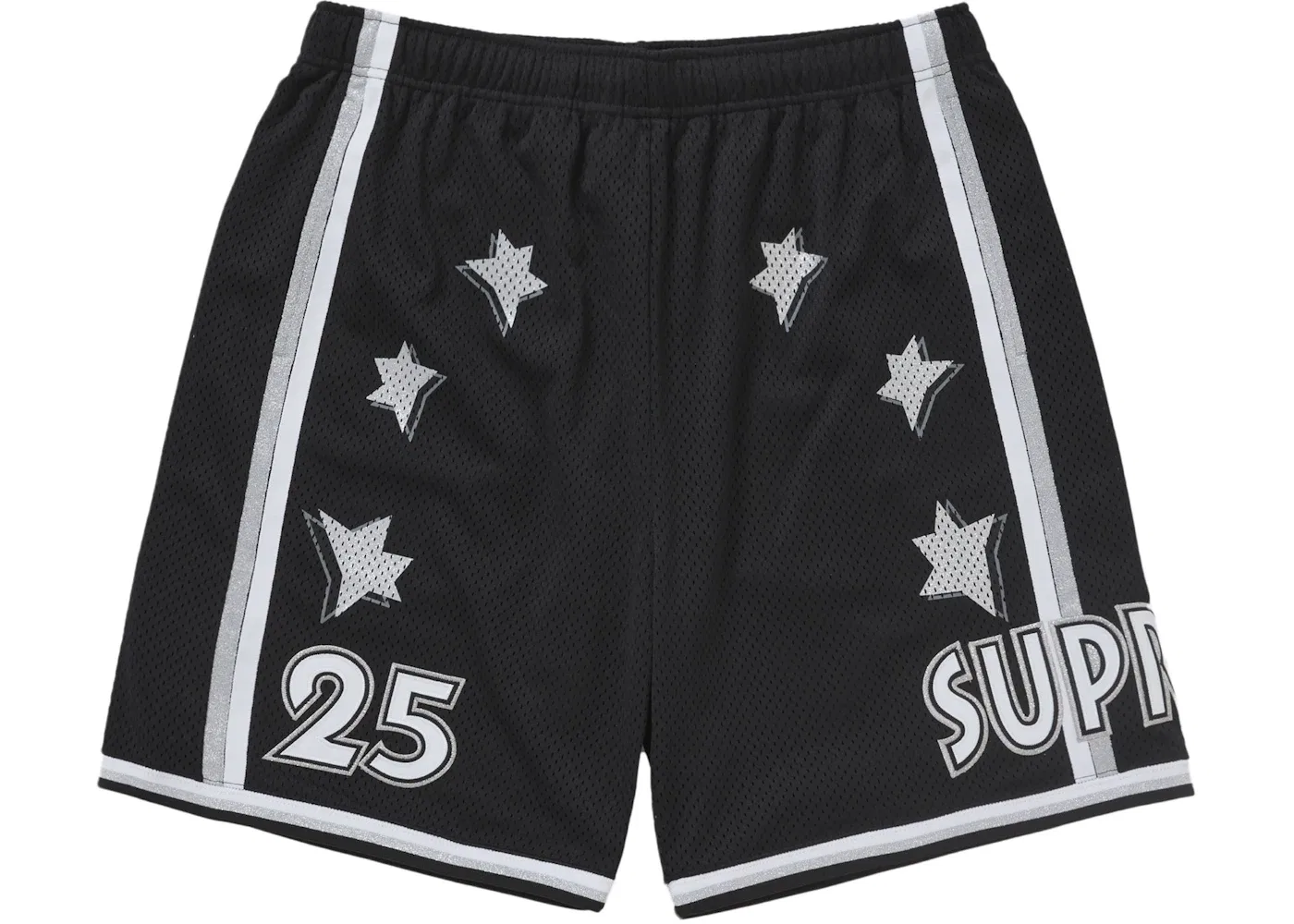 Мужские шорты баскетбольные с сетчатой тканью Supreme All Star Basketball Short (SS25), Black