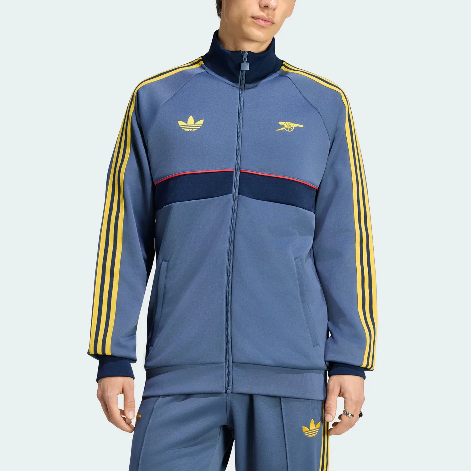 Мужская куртка с воротником-стойкой Soft Ink Blue Adidas Originals, Soft Ink Blue — фото 3