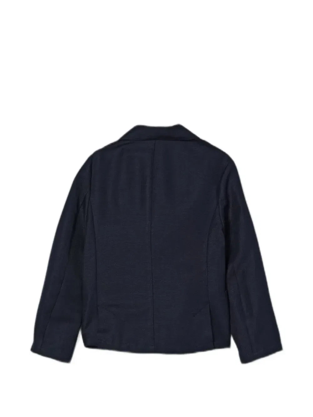Однобортный блейзер из смесового льна Emporio Armani Kids, синий — фото 2