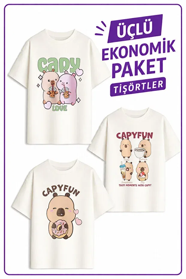 Детский комплект футболок для девочек с принтом Belya Kids Wear, White