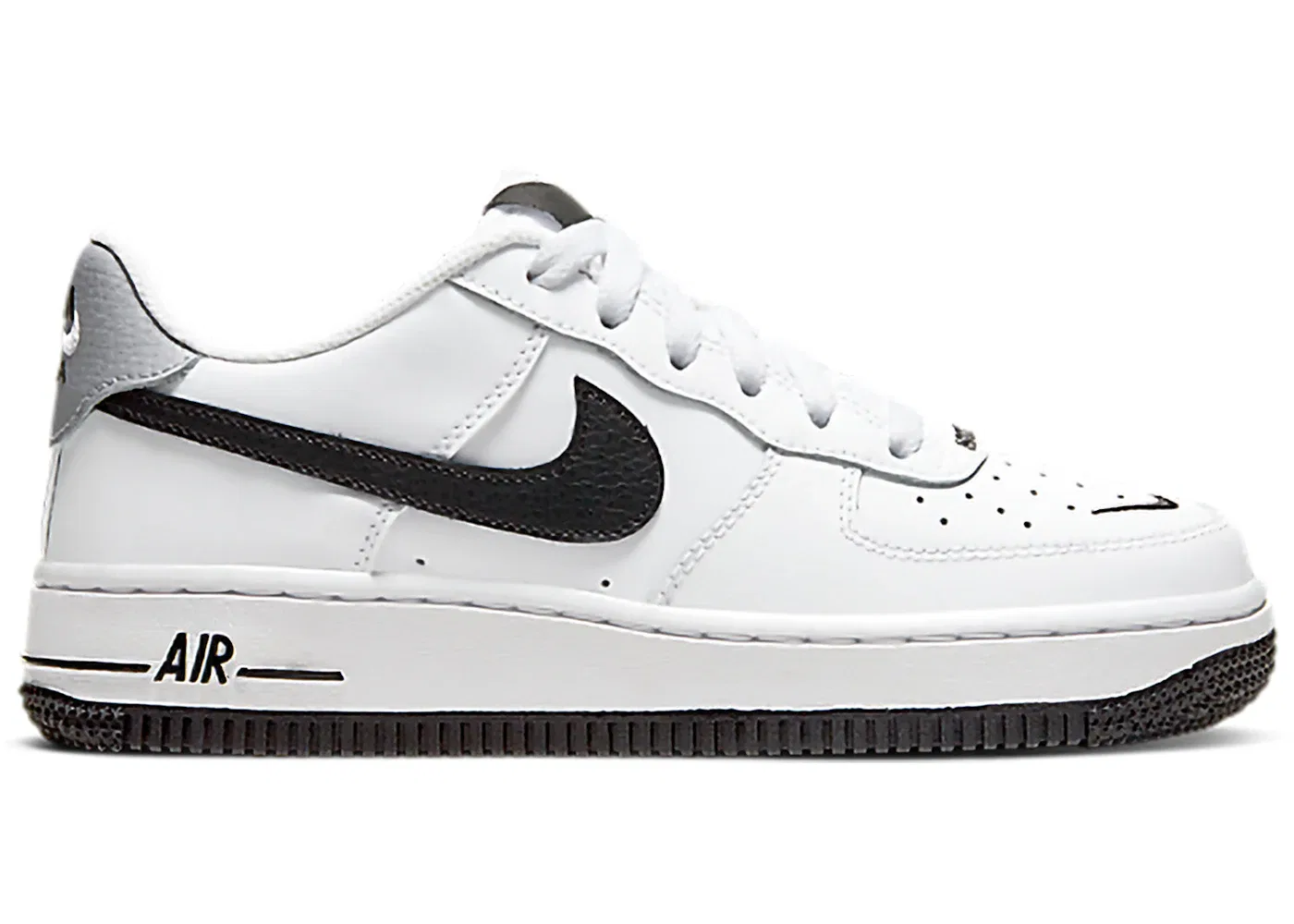 Детские кроссовки Lifestyle с мини-свушем Nike Air Force 1 Low '07 LV8, White/Black/Wolf Grey