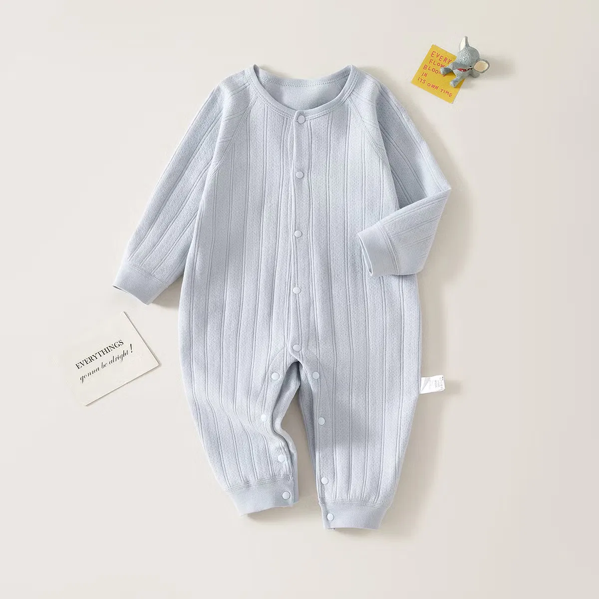 Боди-комбинезон с длинным рукавом Misty blue Texsenda