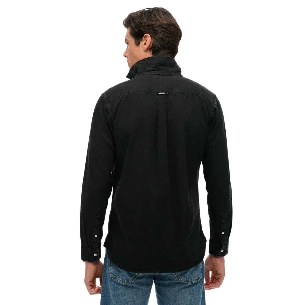 Рубашка с длинным рукавом Essentials Superdry, черный — фото 2