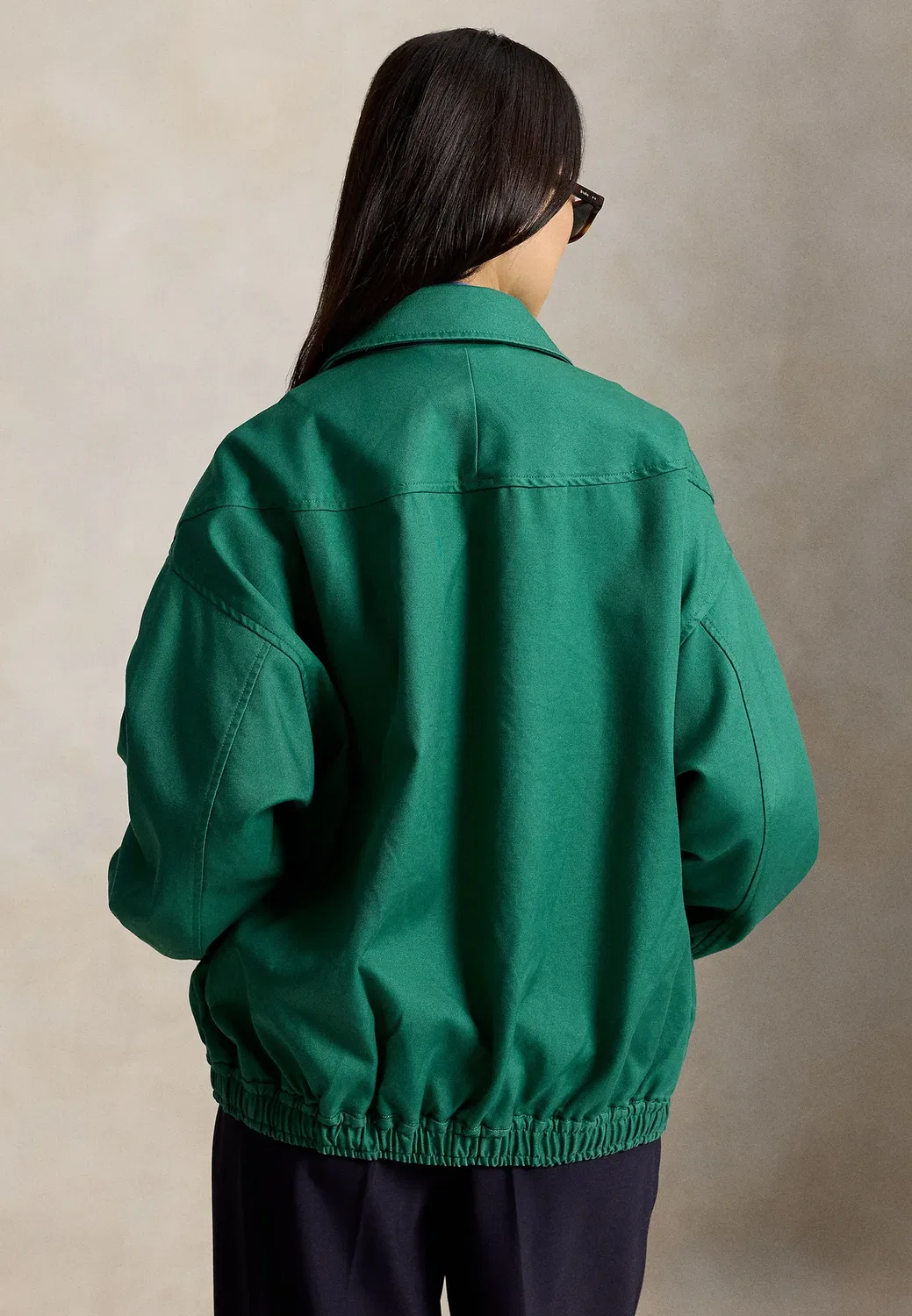 Свободная хлопковая ветровка - летняя куртка Polo Ralph Lauren, Bush Green — фото 3