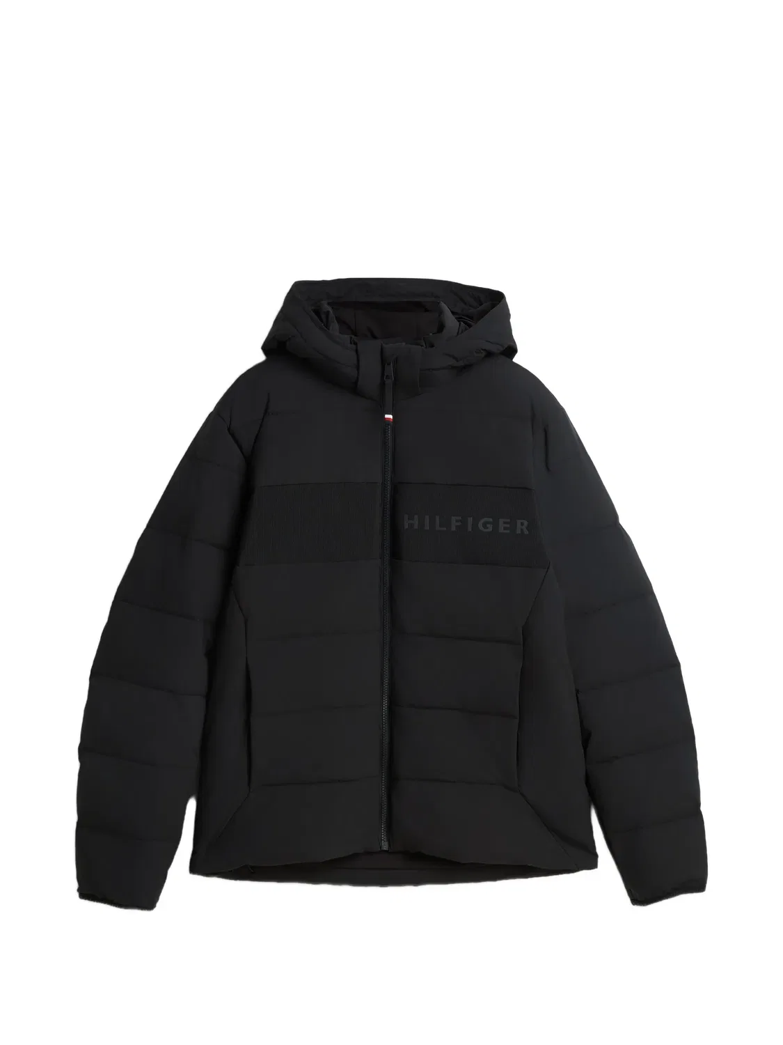 Куртка с капюшоном и принтом логотипа Tommy Hilfiger, черный