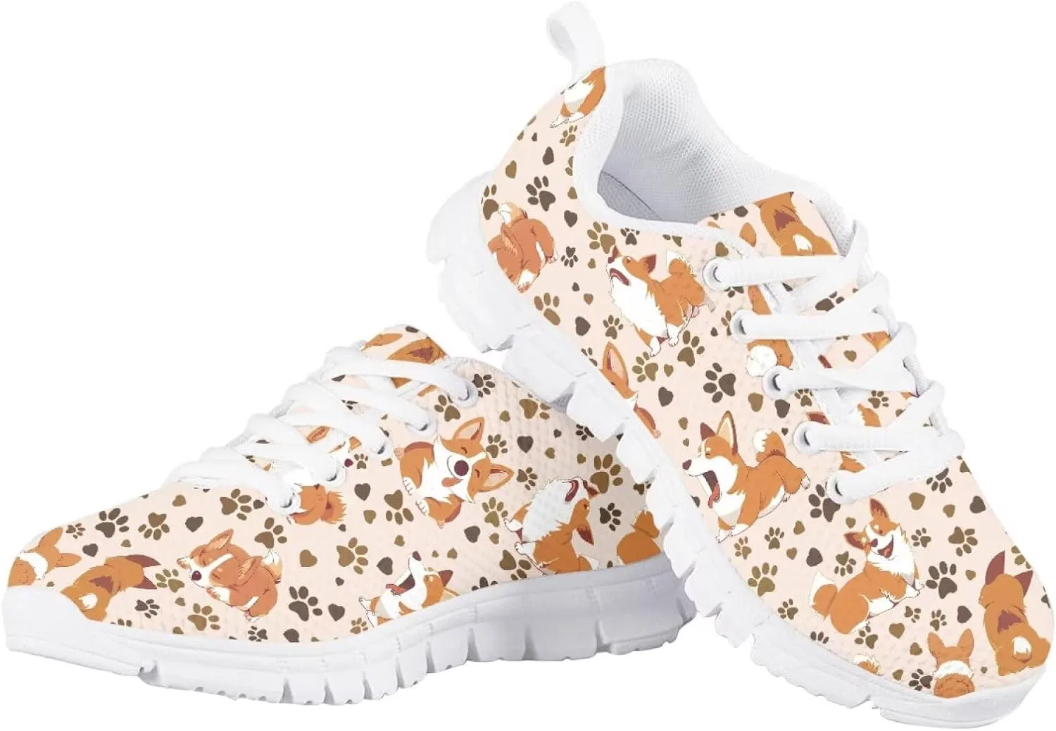 Детские кроссовки для девочек с легкой подошвой SYtrade, Cute Corgi Paw — фото 4