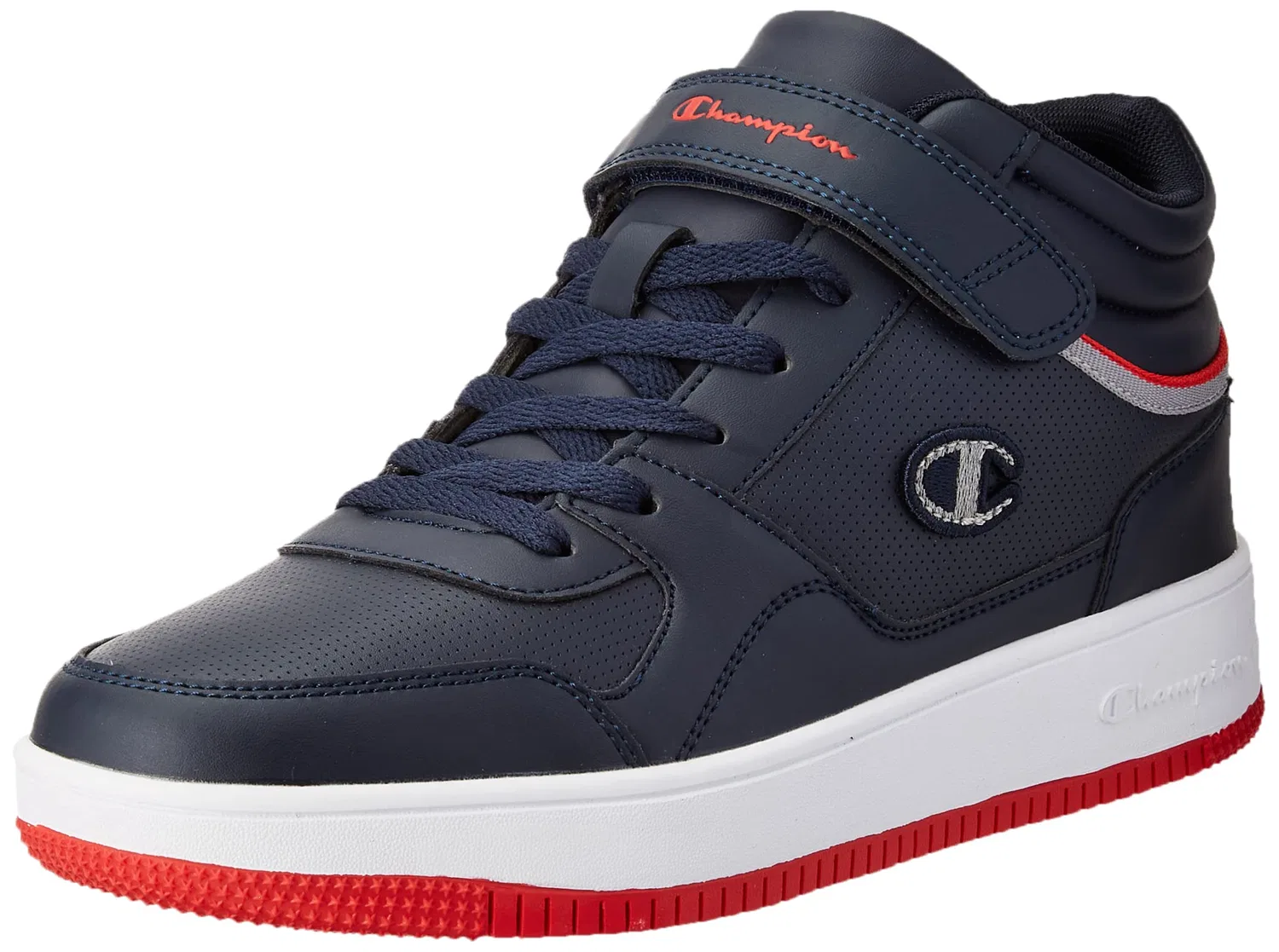 Детские кроссовки для мальчиков Rebound Vintage Mid B GS Champion, Blu Marino Grigio Rosso Bs518