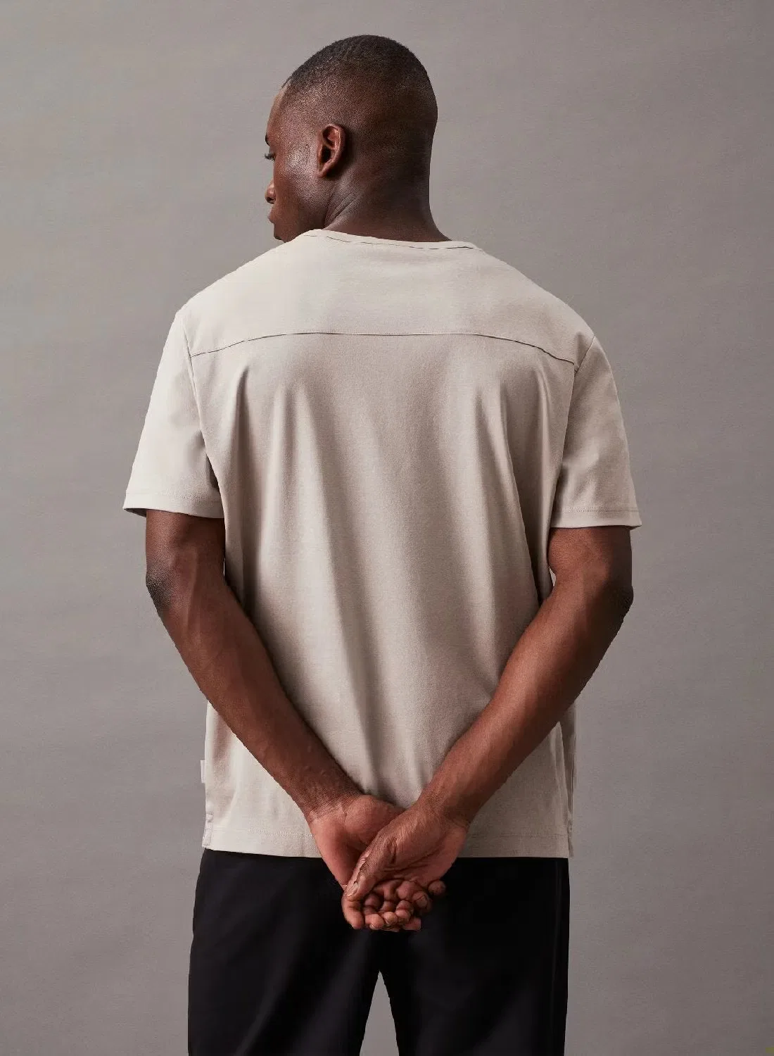 Футболка из мерсеризованного хлопка Calvin Klein, атмосферный — фото 2