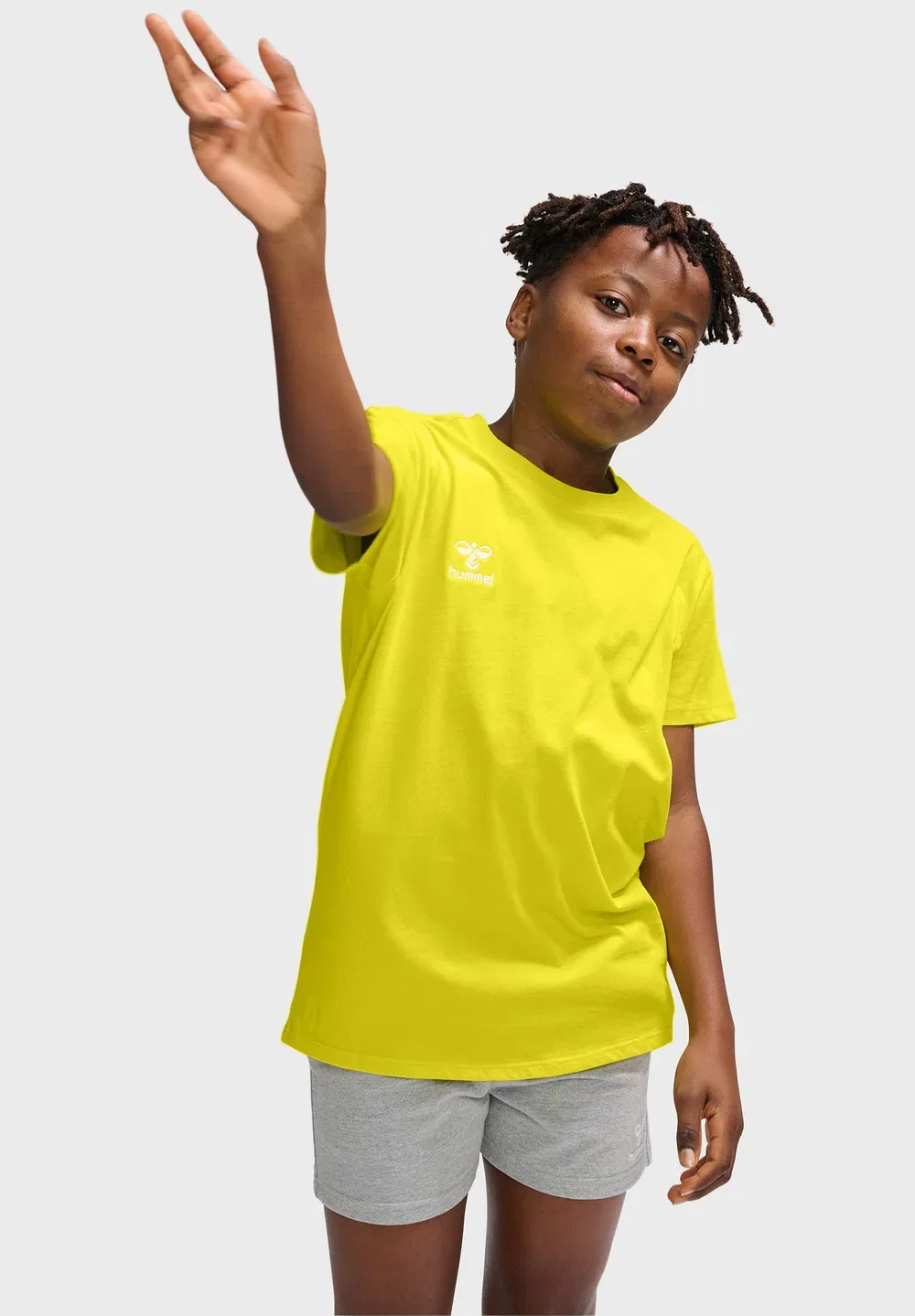 Футболка унисекс - базовая модель Hummel, Blazing Yellow — фото 3