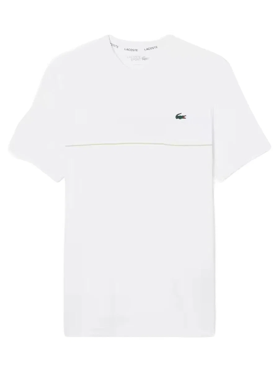 Футболка LACOSTE 'Camiseta lacoste blanca back croco ultra dry tee' белого цвета — фото 3