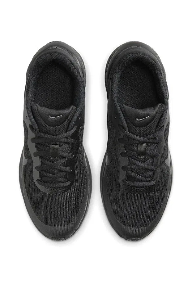Детские кроссовки для девочек текстильные Nike Revolution 7 gs, Black/Anthracite — фото 3