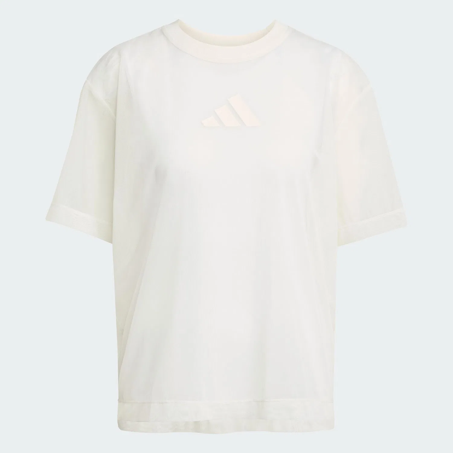 Мужская футболка из стрейч-сетки Soft Lux Mesh T-Shirt Adidas, Cremefarben — фото 2