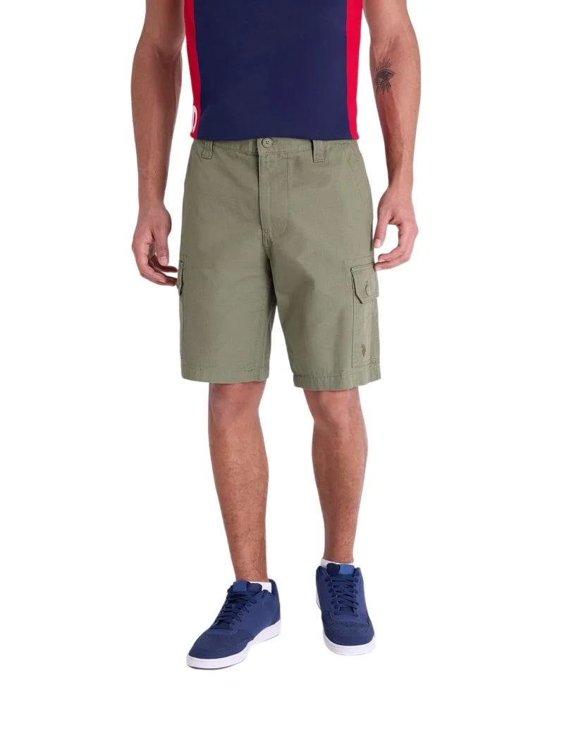 Мужские шорты U.S. Polo Assn. Ripstop Cargo, серо-зеленый