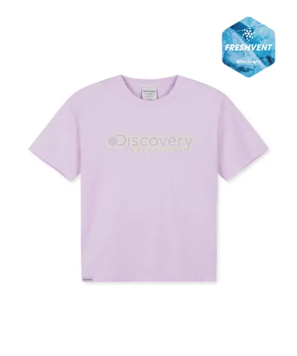 Футболка с коротким рукавом Freshvent Big Logo, Discovery Kids, светло-фиолетовый — фото 2