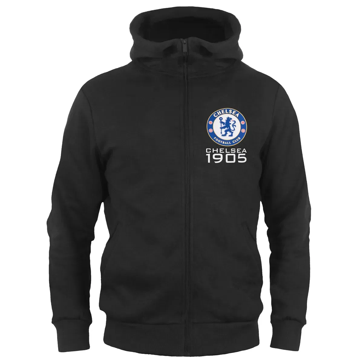 Детское худи на молнии Chelsea Fc, Black