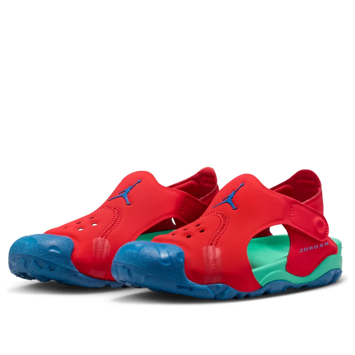 Детские сандалии с резиновым верхом OTDR Sandals 'University Red Kinetic Green' Jordan, University Red/Kinetic Green — фото 4