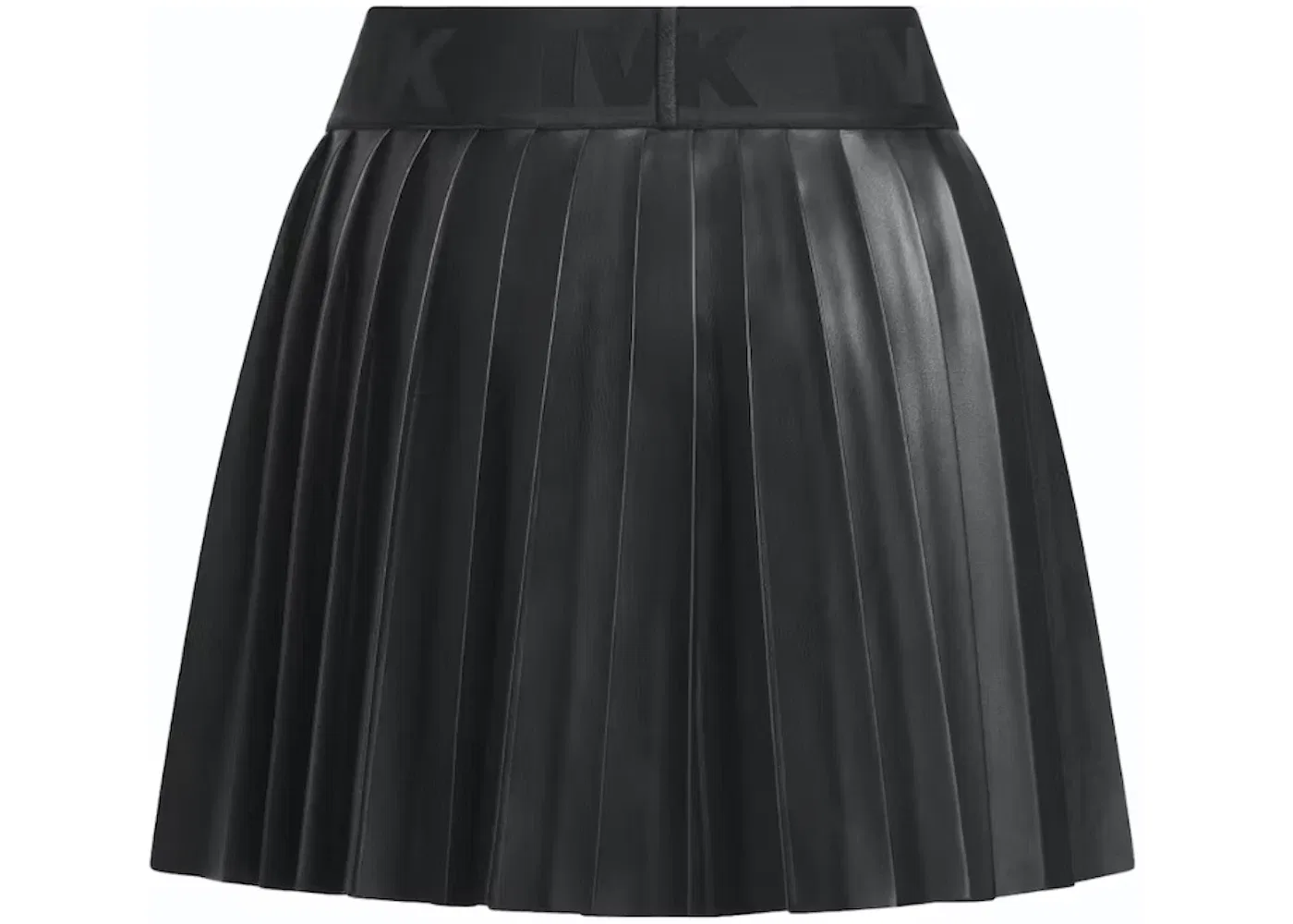 Женская мини-юбка плиссе из кожи Ivy Park Leather Pleated Mini Skirt Adidas, Черный — фото 2