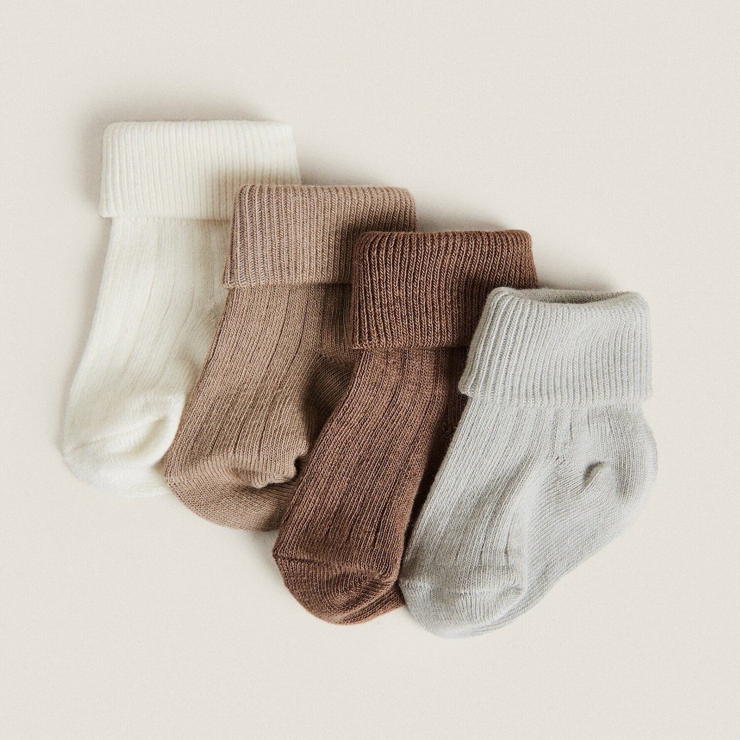 

Комплект носков Zara Home Multicoloured Baby, 4 пары, кремовый/коричневый/зеленый