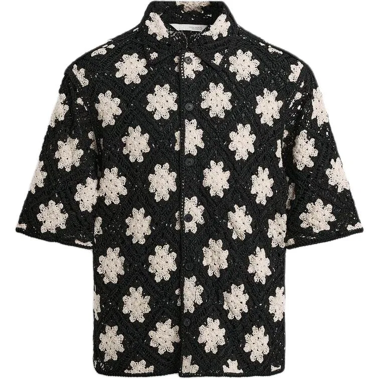 Мужская рубашка с отложным воротником Moderate, ZARA, White/Black